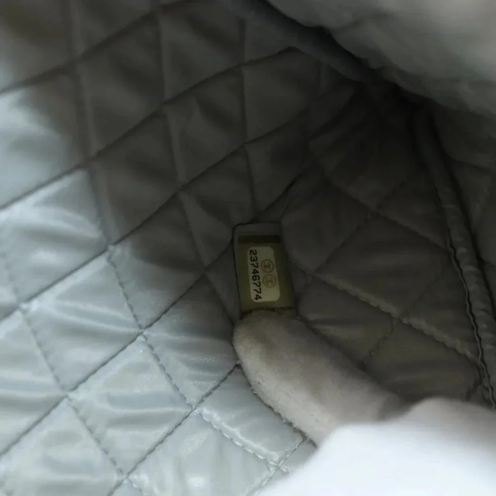 CHANEL Clutch Bag Canvas Gray CC Auth 148530M - Picture 12 of 14